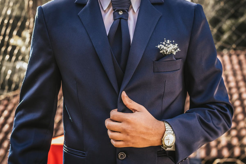 Navy 2-piece Wool Blend Suit — Alberto Salvadore