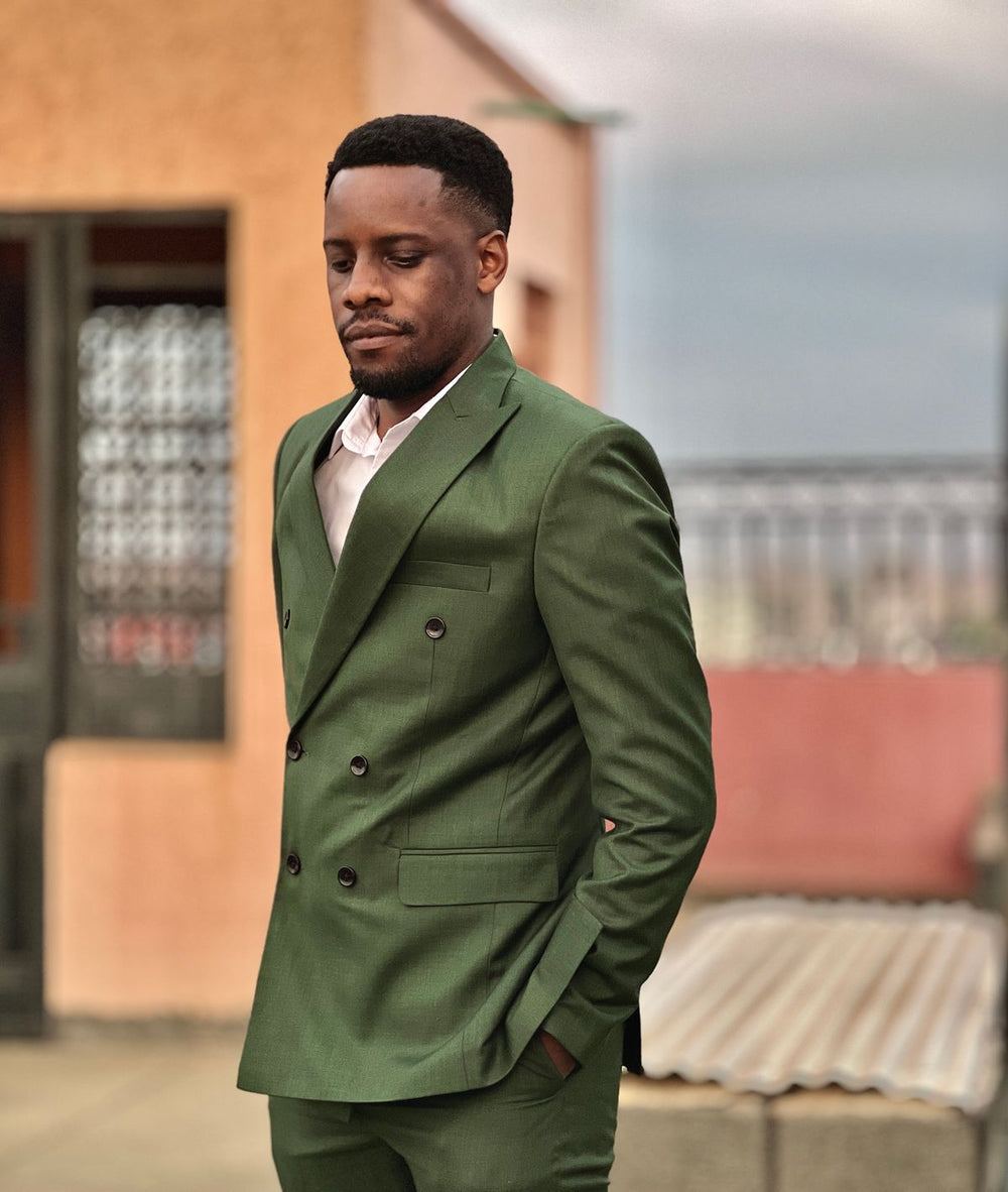 Green 3-piece Pure Wool Suit — Turan