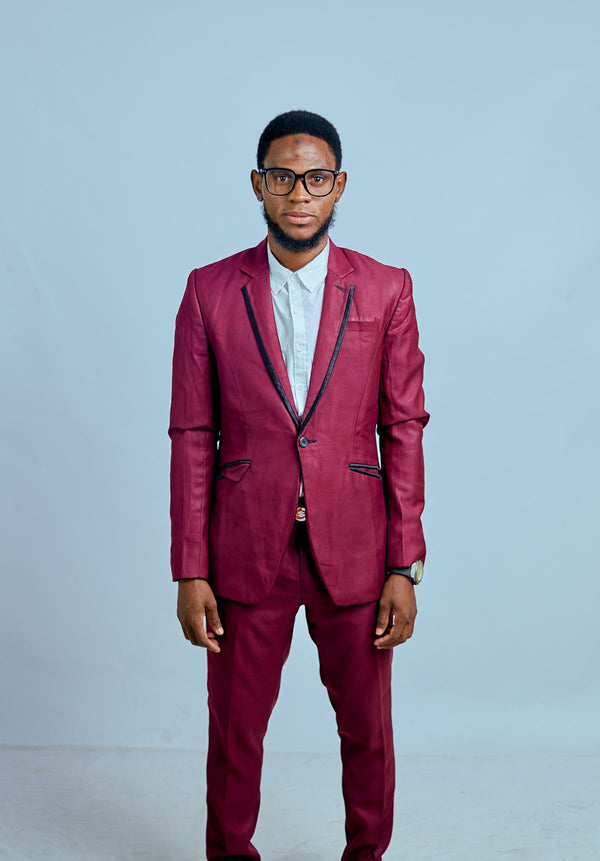 Purple 2-piece Pure Wool Suit — Turan